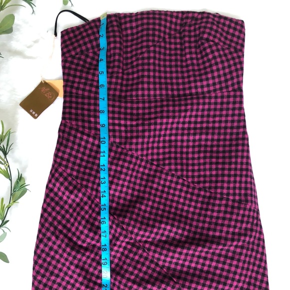 Ali Ro Pink Gingham Strapless Dress, Size 4 NWT - Picture 6 of 6